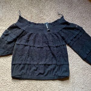 Black off the shoulder express top